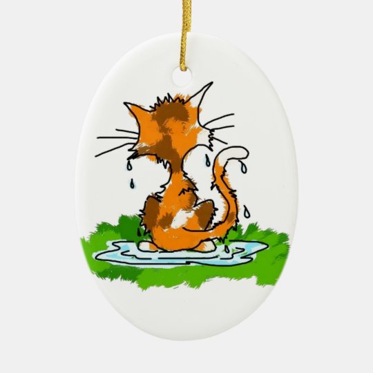 Grumpy Cat Ceramic Ornament