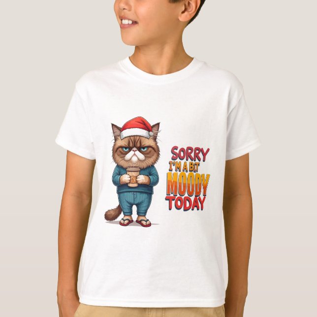 Grumpy Cat Christmas Mood T-Shirt (Front)