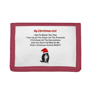 Grumpy Cat Christmas Nylon Wallet