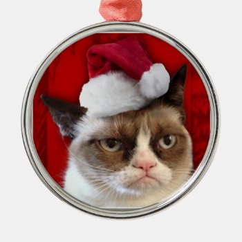 Grumpy Cat Christmas Ornament by thegrumpycat at Zazzle