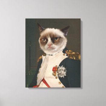 Grumpy Cat Classic Painting Canvas Print by thegrumpycat at Zazzle