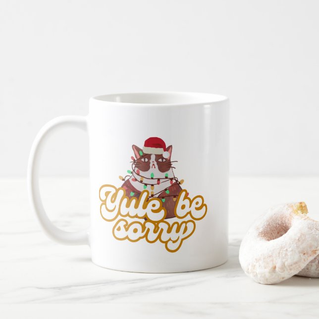 Grumpy Cat Coffee Mug (With Donut)