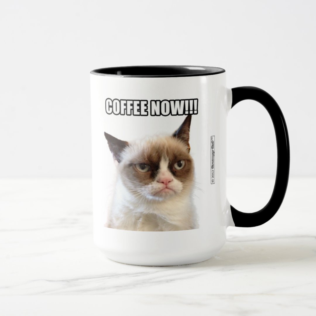 Grumpy Cat™ COFFEE NOW!!! Mug | Zazzle