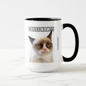 Grumpy Cat™ Coffee Now!!! Mug by thegrumpycat at Zazzle