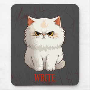 Grumpy cat encouragement mouse pad