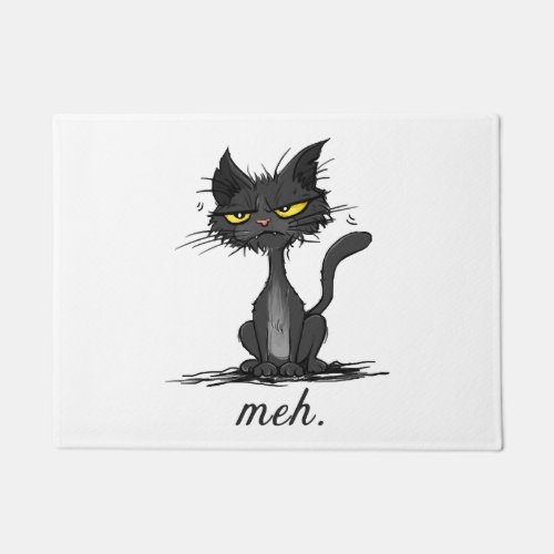 GRUMPY CAT _ Funny Meh Cat _ Crazy Cat Lady Gift Doormat