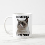 Grumpy Cat Glare - Add Your Own Text Coffee Mug at Zazzle