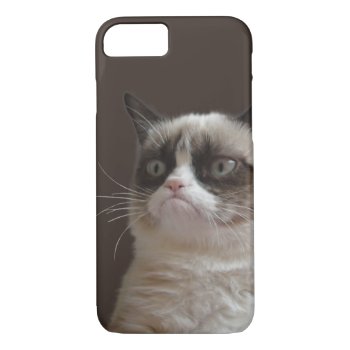 Grumpy Cat Glare Iphone 8/7 Case by thegrumpycat at Zazzle