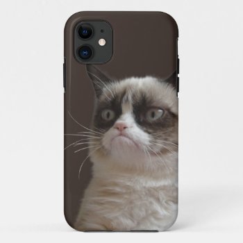 Grumpy Cat Glare Iphone 11 Case by thegrumpycat at Zazzle