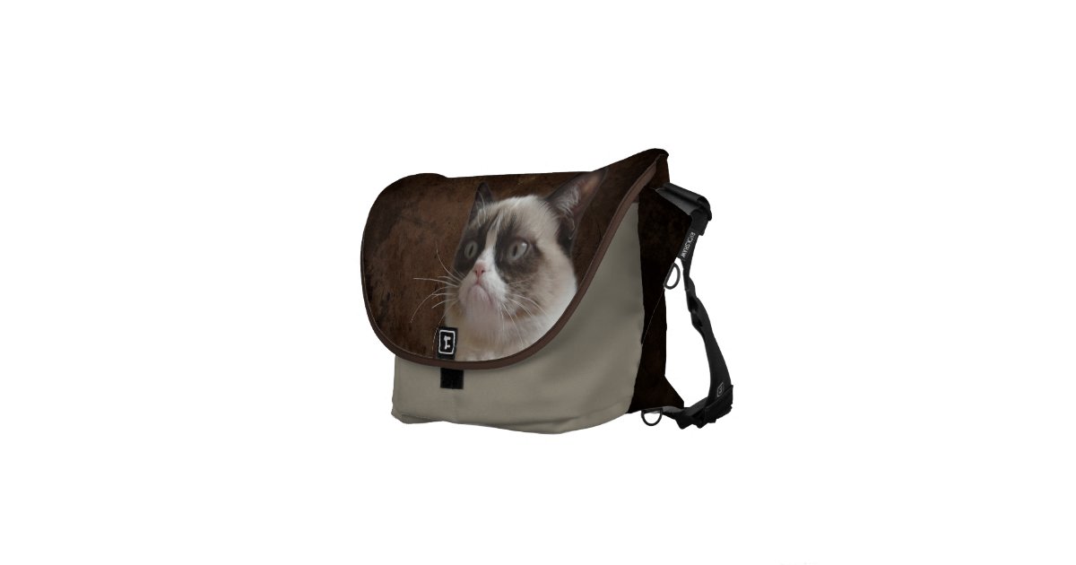 Grumpy Cat Glare Messenger Bag | Zazzle