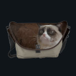 Grumpy Cat Glare Messenger Bag<br><div class="desc"></div>