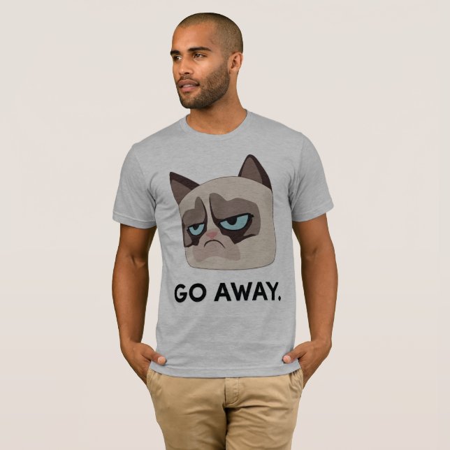 Grumpy Cat Grumpmoji T-Shirt - Go Away (Front Full)
