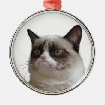 Grumpy Cat 'grumpy Glare' Christmas Ornament by thegrumpycat at Zazzle