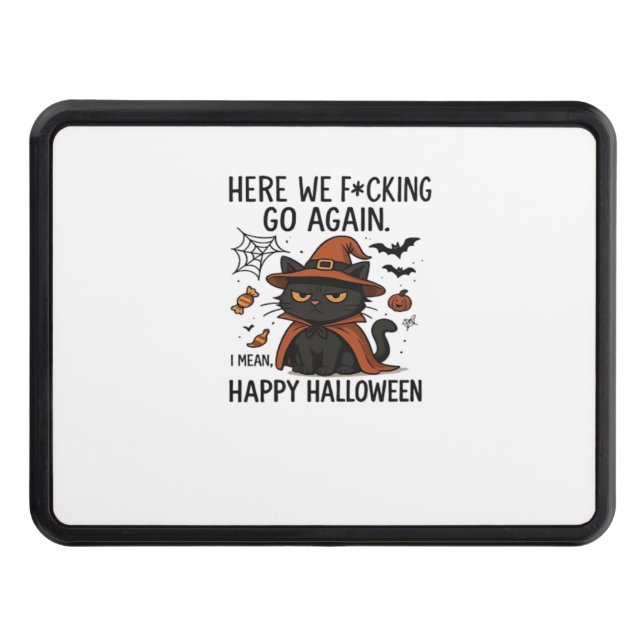 Grumpy Cat Halloween Classic T-Shirt Hitch Cover (Front)