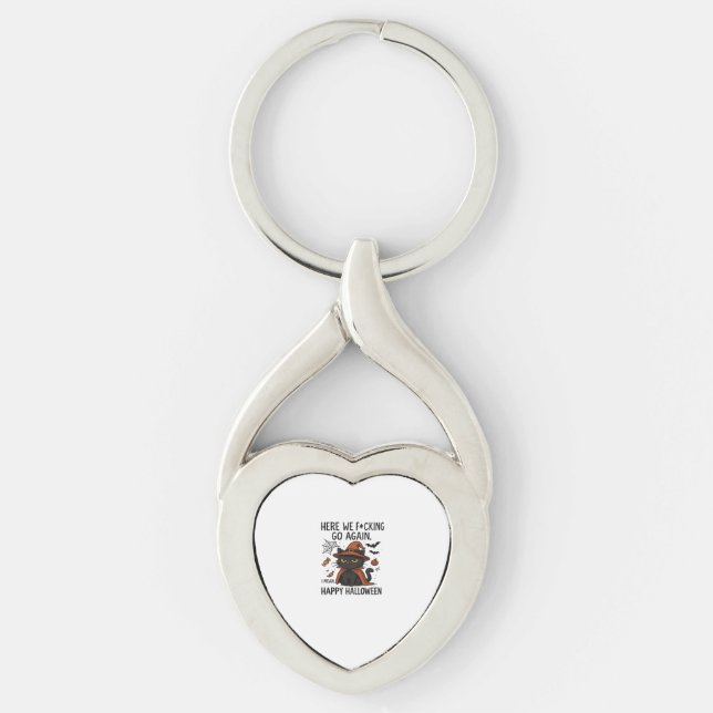 Grumpy Cat Halloween Classic T-Shirt Keychain (Front)