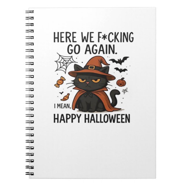 Grumpy Cat Halloween Classic T-Shirt Notebook (Front)