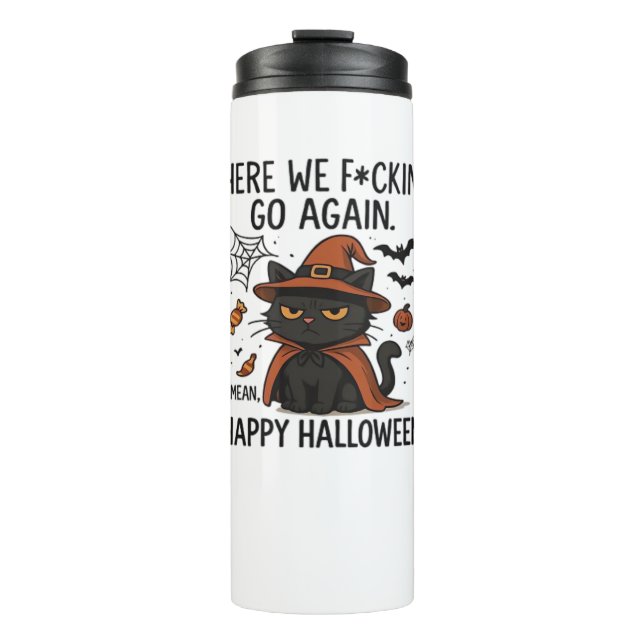Grumpy Cat Halloween Classic T-Shirt Thermal Tumbler (Front)