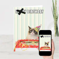 Grumpy Cat - Happy Birthday Card