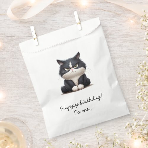 Grumpy cat Happy birthday Favor Bag