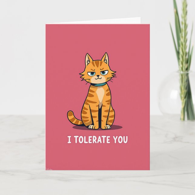 Grumpy Cat I Tolerate You Card (Front)