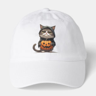Grumpy Cat In Pumpkin Witch Costume Halloween 🎃 Hat
