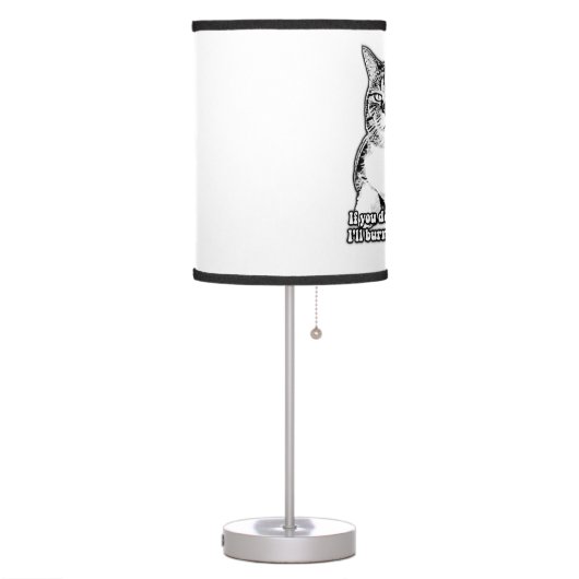 Grumpy cat meme for cat lovers and owners table lamp (Left)