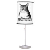 Grumpy cat meme for cat lovers and owners table lamp (Front)