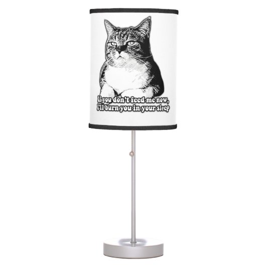 Grumpy cat meme for cat lovers and owners table lamp (Front)