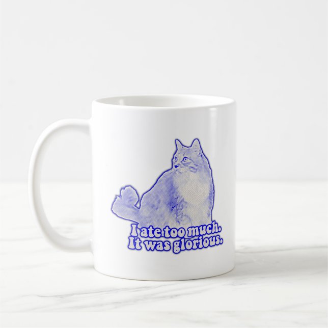 Grumpy cat meme for cat owners and kitten lovers coffee mug (Left)