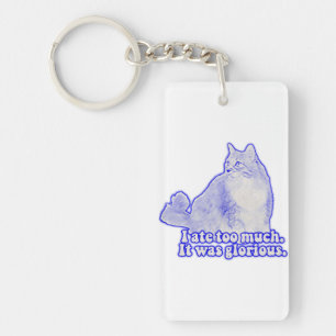 Grumpy cat meme for cat owners and kitten lovers keychain