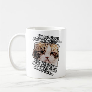 Grumpy cat meme for cat owners and kitty lovers coffee mug