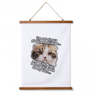Grumpy cat meme for cat owners and kitty lovers  hanging tapestry