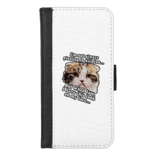 Grumpy cat meme for cat owners and kitty lovers iPhone 87 wallet case