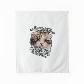 Grumpy cat meme for cat owners and kitty lovers tapestry