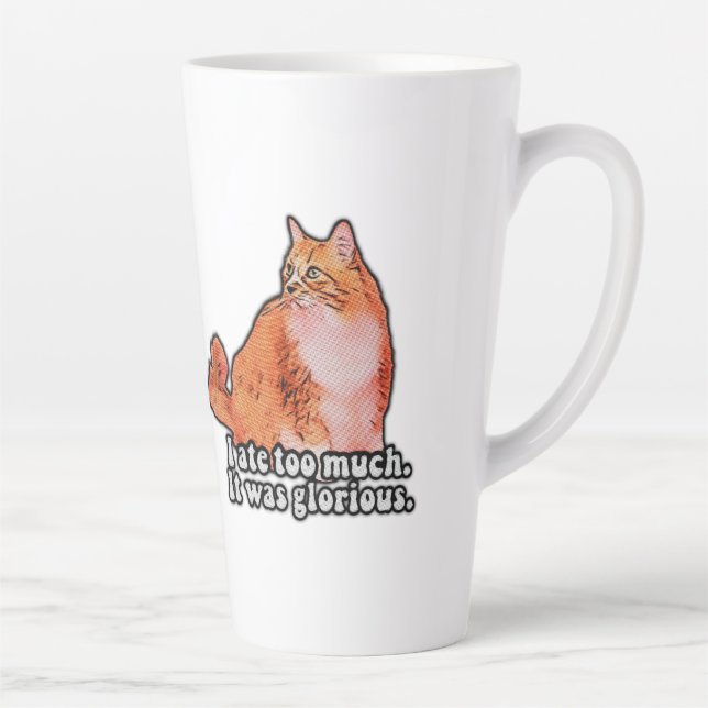 Grumpy cat meme for cat persons and kitten lovers latte mug (Right)