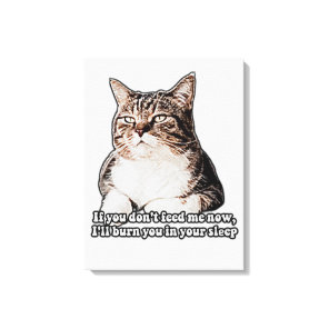 Grumpy cat meme for cat persons and kitten owners canvas print