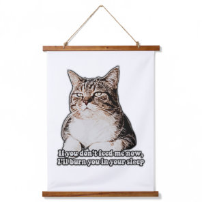 Grumpy cat meme for cat persons and kitten owners  hanging tapestry