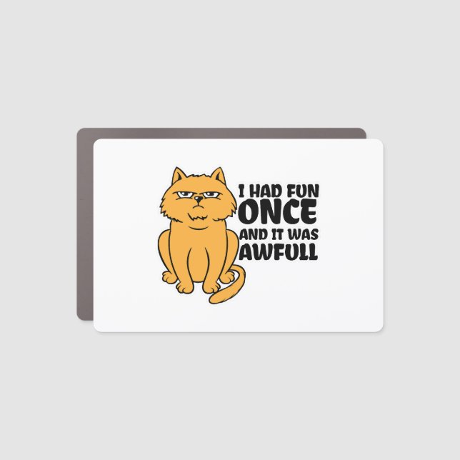 Grumpy Cat - Meme Funny Cat  Car Magnet (Front)