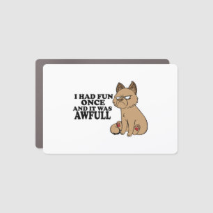 Grumpy Cat - Meme Funny Cat - Fun Car Magnet