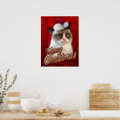 Grumpy Cat Merry Christmas Poster (Kitchen)