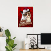 Grumpy Cat Merry Christmas Poster (Home Office)