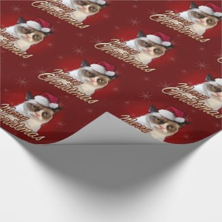 Grumpy Cat Merry Christmas Wrapping Paper
