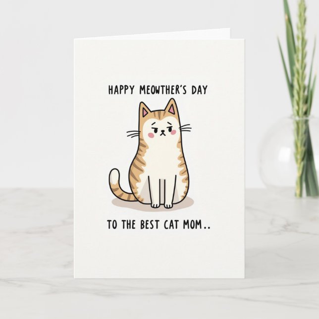 Grumpy Cat Mothers Day Best Mom Card (Front)