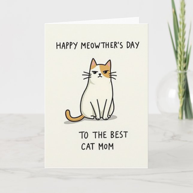 Grumpy Cat Mothers Day Greeting Card (Front)