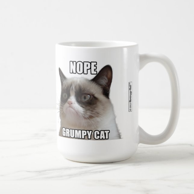 Grumpy Cat Mug - NOPE. GRUMPY CAT" (Right)