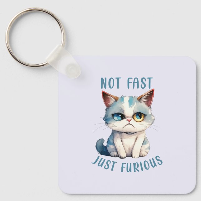 Grumpy Cat - Not Fast, Just Furious Keychain (Front)