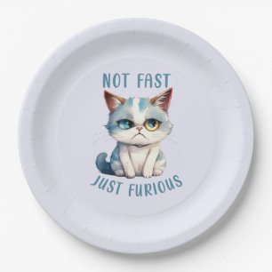 Grumpy Cat - Not Fast, Just Furious Paper Plates