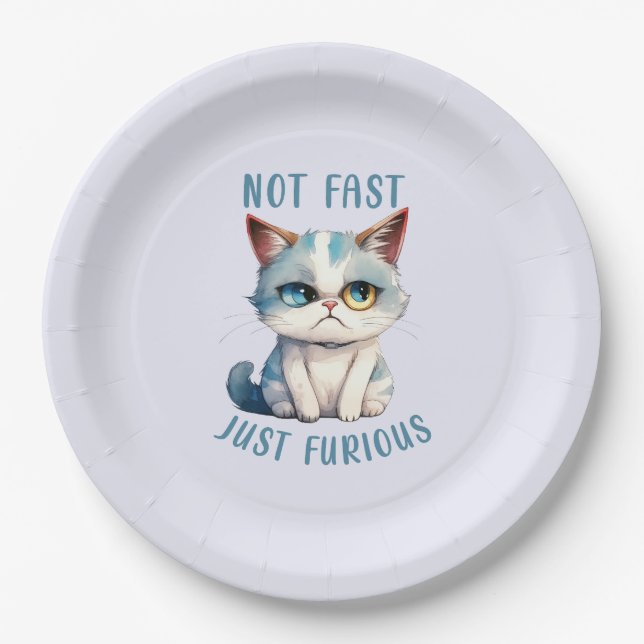 Grumpy Cat - Not Fast, Just Furious Paper Plates (Front)