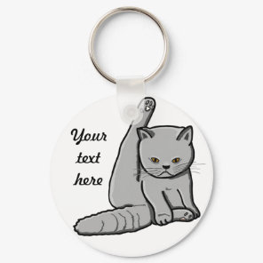 Grumpy Cat Personalized Keychain