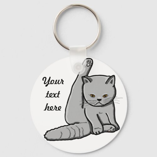 Grumpy Cat Personalized Keychain